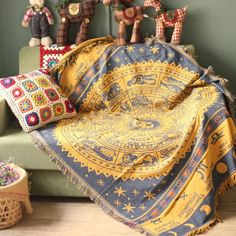 45422616379622 Cheap Blankets, Retro Living Rooms, Tapestry Blanket, Bohemia Style, Blanket Sofa, Sofa Throw Blanket, Knitted Blanket, Printed Pillowcases, Couch Throws