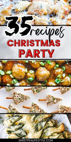 This post is filled with Christmas Party Buffet Food Ideas! Super easy recipes that will make the most wonderful time of year even better! If you're hosting a party this holiday season, take a look at these recipes! It's got everything from Christmas Tree Shaped Food Ideas to Super Easy recipes, and Healthier options for your party. Diy Easy Recipes, Party Appetizers