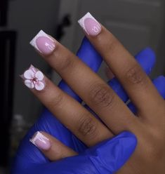 ˚୨୧⋆ @bella2angel Short Acrylic Nails Birthday Set Pink, Nails For 13th Birthday, Bday Nails Ideas Short