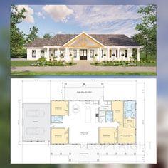 the floor plan for this two story house is shown in blueprints and has three windows