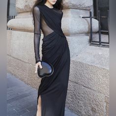 New - Never Worn Measurements(Cm): Bust 80 Waist 64 Sleeve Length 66 Dress Length 148 Great For Formal Events, Weddings Similar Style To Yohji Yamamoto And Rick Owens Drape Maxi Dress, Yohji Yamamoto, Wrap Skirt, Formal Event, Dress Length, Gowns Dresses, New Dress, Sleeve Length, Maxi Dress