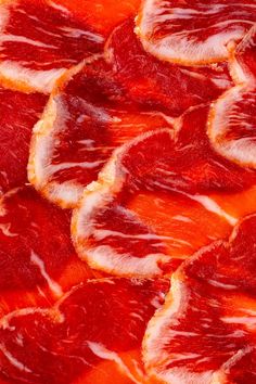 blood orange slices are arranged in a pattern