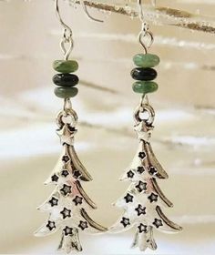 Earrings Metallic Christmas Tree Beaded Earrings Boho Christmas Gifts, Metallic Christmas Tree, Glam Casual, Boho Christmas Tree, Christmas Tree Beads, Pendant Earrings Set, Metallic Christmas, Metal Christmas Tree, Chic Christmas