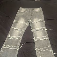 Shein Stacked Jeans Small - Never Worn Girbaud Jeans, Stacked Jeans, Travel Jeans, Tan Jeans, Usa Jeans, Tan Legs, Billabong Men, Carhartt Jeans, Grey Jeans