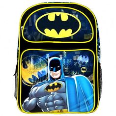 age 3+ DIMENSIONS:12.00in x 16.00in x 5.00in NEW EDITION Adjustable Strap Size: large.  Color: Multicolor.  Gender: male.  Age Group: infant. Batman Backpack, Batman Cartoon, North Face Hat, Flower Sunglasses, Kids Purse, Baby Backpack, Tablet Bag, Backpack Lunch Bag, Girl Superhero