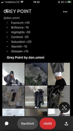 an iphone photo with the text grey point on it and images of people in different outfits