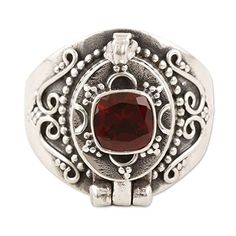 Garnet box Ring, Poison box Ring, Red Stone Ring, Poison Ring, Statement Ring, Handmade Poison Ring, Openable Poison Ring, Poison ring, 925 Silver box ring, Handmade Statement Rings, Gift For Her Pillbox Ring, Shopping Jewelry, Poison Ring, Red Stone Ring, Box Ring, Silver Box, Red Stone, Garnet Rings, Ring Handmade