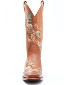 Modern Cowgirl, Handcrafted Boots, Embroidered Boots, Boots Square Toe, Gift Business, Boot Shop, Western Boots, Full Grain Leather, Floral Embroidery