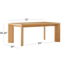 a table with measurements for the top and bottom part of it, including two legs