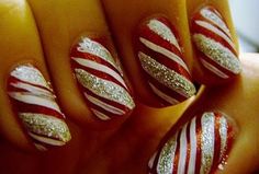 Christmas time.(: Behind Blue Eyes, Nail Painting, Her Nails, Nails Glitter, Nails Polish, Get Nails, Strong Nails, Xmas Nails