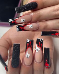 Horror Nails Easy, Spooky Sets, Gothic Gloves, 2023 Nails