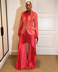 Tracee Ellis Ross Tracee Ellis Ross Style, Tracee Ellis Ross Fashion, Robert Wun, 24 Birthday, New York Film, Sunset Pink, Tracee Ellis Ross, Pink Suit, Woman Suit Fashion