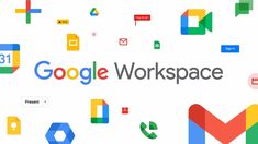 the google workspace logo surrounded by many different icons