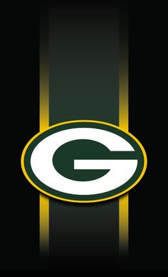 the green bay packers logo on a black background