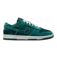 As Shown, Nib, Sometimes Beauty Is Simplicity. With Its Monochromatic Color Scheme And Velvet Upper, This Dunk Low Might Just Be The Sexiest Ever. Its Incredibly Soft And Fuzzy Material Delivers High-End Fashion To Every Stepgiving The Dunk's Sporty Style A Luxe Update. Lace Up And Make Everyone Else Watch Out. Benefits Velvet Upper Feels Soft And Looks Luxe. 2 Sets Of Laces Let You Switch Up Your Look. Foam Midsole Offers Lightweight, Responsive Cushioning. Rubber Outsole With Classic Hoops Piv Teal Sneakers, Dunk Lows, Velvet Sneakers, Nike Models, Nike Sb Dunks, Sb Dunk, Hot Sneakers, Low Top Sneakers, Nike Dunk Low