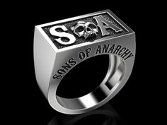 Introducing our Men's Sons of Anarchy Skull Ring in Sterling Silver 925, a unique and edgy piece of jewelry that is perfect for fans of the iconic TV show. Crafted from high-quality sterling silver, this ring features a skull design inspired by the Sons of Anarchy motorcycle club. The sleek and edgy design is perfect for those who want to add some edge to their style and pay homage to the popular TV show. This ring is perfect for fans of the Sons of Anarchy series, or anyone who appreciates the Anniversary Gift Husband, Birthday Gift Ring, Edgy Design, Motorcycle Club, Gift Husband, Sons Of Anarchy, Skull Ring, Gift Ring, Skull Design