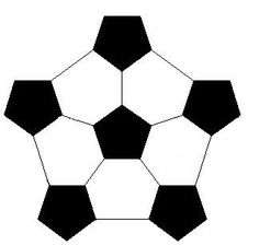 a black and white image of a soccer ball in the shape of hexagons