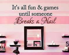 What happens at the Nail Salon stays at by VinylDesignCreations Salon Quotes, Beauty Salon Decor, Nail Room, Tanning Salon, Salon Business