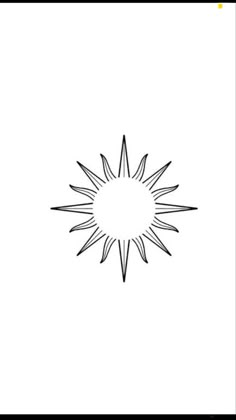 a black and white drawing of a starburst