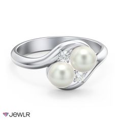 Luxury Stackable Pearl Ring For Formal Occasions, Adjustable Pearl Ring For Anniversary, Twin Rings, Pearl Ring Design, Mother's Ring, Ring Jewellery Design, Future Engagement Rings, Freshwater Pearl Ring, Mother Rings