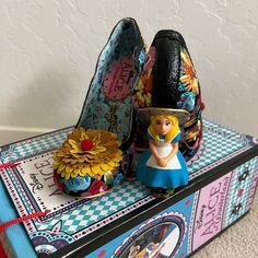 Hese Are From A Limited Edition Disney Alice In Wonderland Collection By Irregular Choice. They Are The “Flowers Can’t Talk” Style Featuring Alice As The Actual Heel In The Design. I’ve Worn Them Once But Over The Years, Have Just Displayed Them. Amazing Condition. Size 36 Or Us 5.5. They Run A Bit Larger So Can Likely Fit A 6. Comes With Original Box But No Tissue Paper. Disney Heels, Irregular Choice Shoes, Disney Alice In Wonderland, Irregular Choice, Disney Alice, White Rabbit, High Heel Pumps, Shoes For Women, Tissue Paper