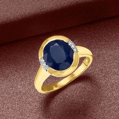 Ross-Simons - 4.50ct Sapphire Ring, Diamond Accents in 14kt Yellow Gold. Size 8. Made to be noticed, this ring is a stunner. A 4.50 carat oval sapphire is bezel-set in gleaming 14kt yellow gold and lit on either side with round brilliant-cut diamond accents. It's a must-have for any sapphire lover or September-born beauty. 1/2" wide. Sapphire ring. Sapphire birthstones are the perfect gift for September birthdays. Modern Sapphire Ring, September Born, Sapphire Dress, Yellow Gold Sapphire Ring, Sapphire Birthstone, Sapphire Necklace Pendants, Blue Topaz Bracelet, Ring Sapphire, Blue Topaz Earrings