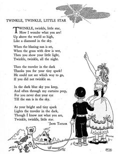 an illustration from the book twinkle, twinkle little star