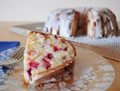 a piece of cake sitting on top of a plate