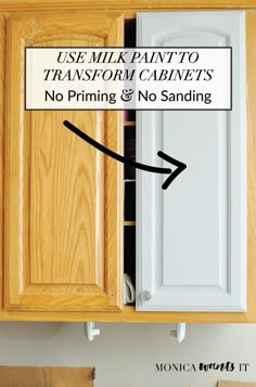 the cabinet door is open and there are instructions on how to use them for painting