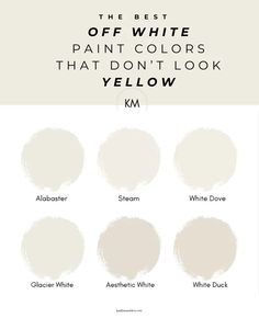 the best off white paint colors that don't look yellow or khaki