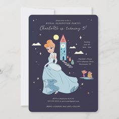 the princess and the frog birthday party card