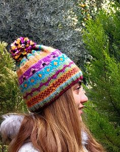 Women's hand knitted retro striped winter hat and knit gloves set, Knit hand warmers, Knit ski hat, Fleece lined, Cosy & Warm, Multicolor     Woman's retro striped fair isle bobble beanie and knit gloves set have a custom design by Meriva in finisterre pattern. ✔️QUALİTY :All of my styles are made of wool yarn that will keep you warm and comfortable during the cold winter months also fleece lined, and non-itchy.  ✔️SIZES: Avaible for S/M/L/XL sizes. Measure your head as shown in the listing phot Knit Hand Warmers, Ski Hat, Knit Gloves, Winter Headbands, Ski Hats, Retro Stripes, Dec 12, Knitted Gloves, Winter Accessories