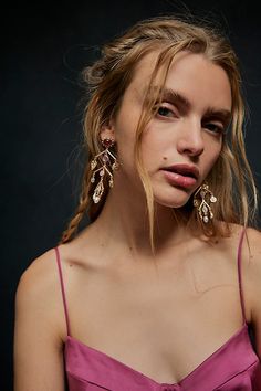 Designed to add effortless edge to absolutely every look, these head-turning earrings are featured in an oversized, dangly design with stunning gemstones and stud charm detailing throughout for a fun and funky finishing touch. | Maxy Charm Dangle Earrings by Free People in White Accessories Jewelry Earrings, Boho Clothing, Boho Outfits, Jewelry Earrings Dangle, Turning, Jewelry Accessories, Dangle Earrings, Free People, Jewelry Earrings