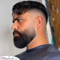 Skin Fade With Beard, Fade Haircut With Beard, Skin Fade Hairstyle, Faded Beard Styles, Black Men Beard Styles, Beard Line, High And Tight Haircut, Drop Fade