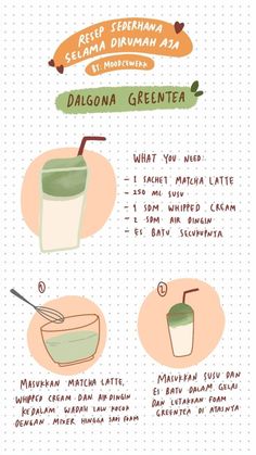 an info sheet with instructions on how to make green tea