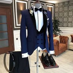 Suit For Men Wedding, Blue Tuxedo, Prom Suits For Men, Wedding Dress Suit, Prom Tuxedo, Blue Suit Men, Wedding Tuxedo, Suits Men Business, Blue Costumes