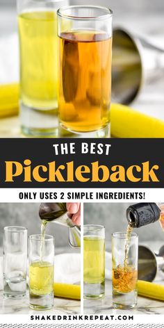 the best pickleback only uses 2 simple ingredients to make it taste like lemonade