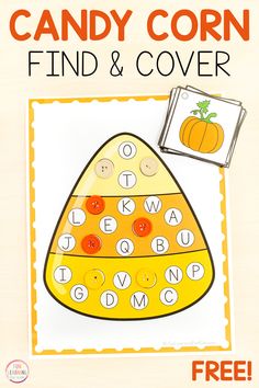 a candy corn find and cover activity for kids