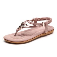 Only US$37.37 shop us size 5-10 women bohemian beach soft clip toe flats sandals at Banggood.com. Buy fashion flat sandals online. - Banggood Mobile Creepy Fairy, Casual Beach Sandals, Shoes To Buy, Women Footwear, Roman Sandals, Footwear Fashion, Fairy Wedding, Bohemian Beach, Flats Sandals