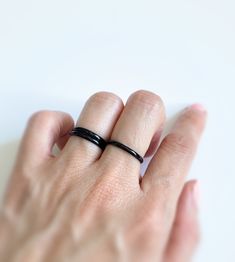 Ring is made from stainless steel with black plating. Size 6, black version is now back in stock! ♥︎ USA - Quick shipping 3-5 working days with tracking for only $5.95! ♥︎ D E T A I L S SIZES AVAILABLE: -available in size 5 to 10 -no half sizes MATERIAL: -stainless steel with black plating -stainless steel -NOTE, with wear and tear in all rings, scratches will happen and it will appear more obvious on black plated versions than the stainless steel ones. Please make sure you are okay with this be Black Ring Meaning, Promise Rings Black, Black Promise Rings, Asexual Ring, Ace Ring, Ring For Couple, Rings For Him, Rings With Meaning, Ring For Boyfriend