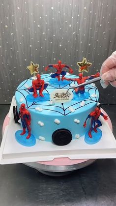 cake decorating ideas Cake Designs Birthday For Boys, Bday Cake For Boys, Boys Cake Design, Boy Cake Design, Spiderman Cake Birthday, Spiderman Cake Design, Cake Design For Boys, Boys Birthday Cake Ideas, Spiderman Birthday Cake Ideas