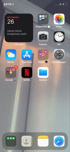 an iphone screen with various icons on it