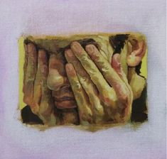 a painting of two hands holding each other