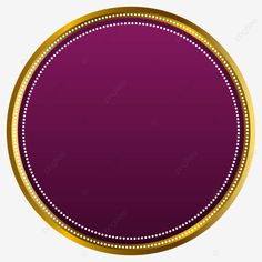 a purple round frame with gold trimmings on the edges, circle, border, decoration png and psd