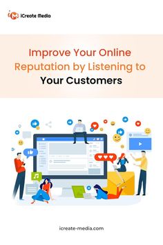 the cover of improve your online reputation by listening to your customers