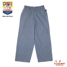 Cookman Wide Chef Pants - Hickory : Navy – Cookman USA Casual Work Clothes, Hip Raises, Chef Pants, Casual Work Outfits, A Chef, Wide Pants, Casual Work, Work Clothes, Work Casual