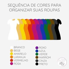 the colors of shirts are shown in this poster