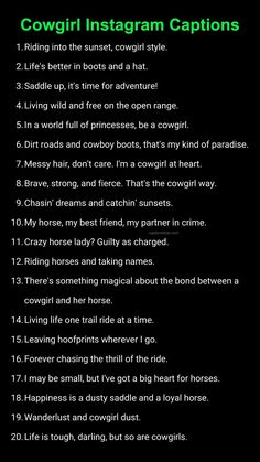 Cowgirl Captions for Pictures Western Insta Captions, Rodeo Quotes, Cowgirl Quote, Western Quotes, One Word Instagram Captions, Cowgirl Quotes, Instagram Captions For Selfies, Clever Captions