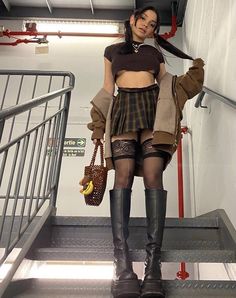 Demonia Shaker Outfit, Demonia Shaker 100 Outfit, Demonia Boots Outfit, Hot Outfits, Teen Fashion Outfits, Fashion Killa, Alternative Fashion, Teen Fashion, Aesthetic Clothes