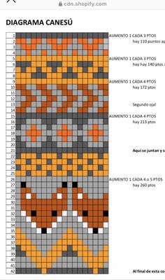 a cross stitch pattern with an orange and black cat on the front, in different colors